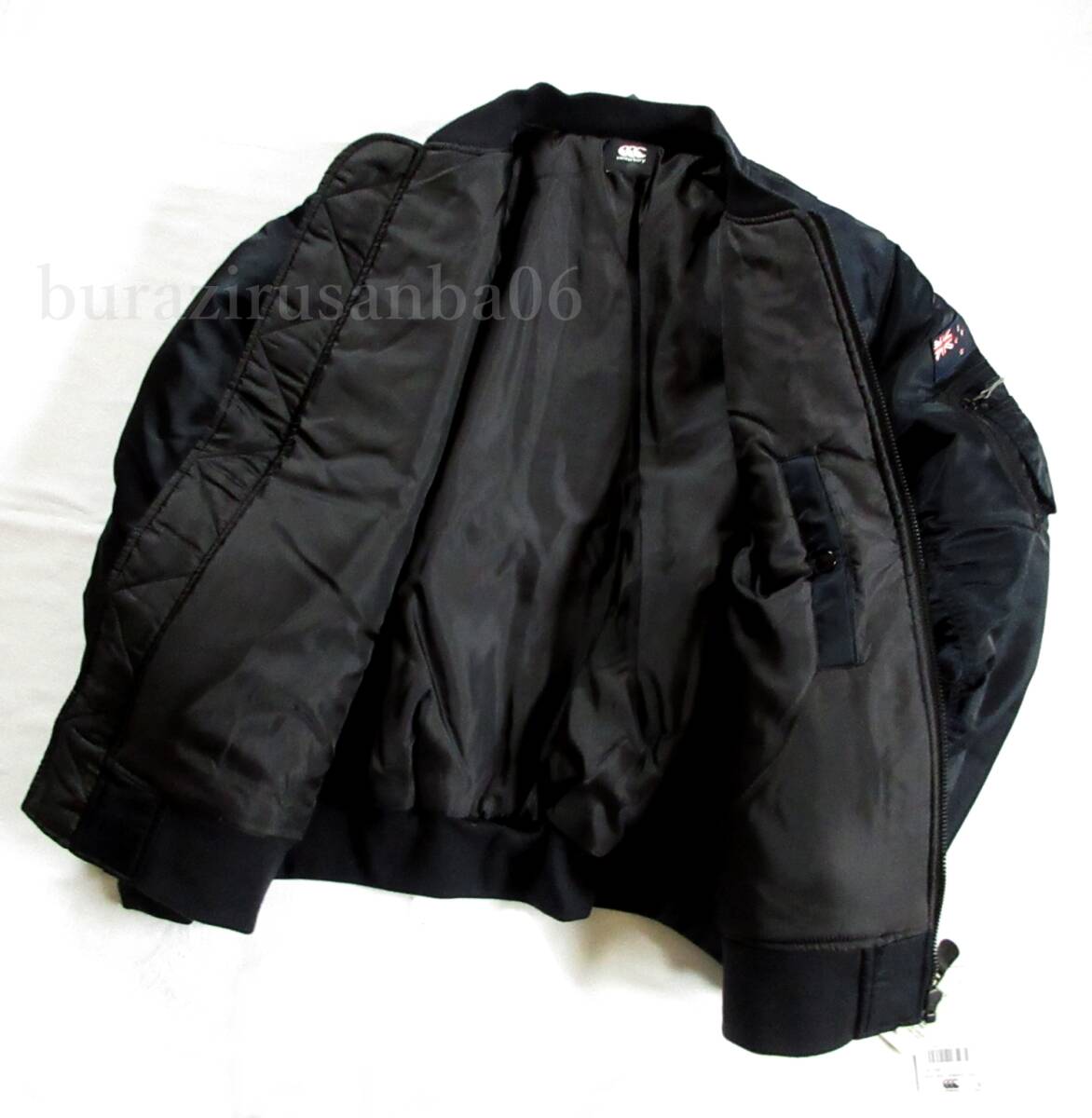 メンズ L◆未使用 定価24,200円 canterbury カンタベリー MA-1 ディフェンダー ジャケット 秋冬 軽量 中綿 フライトジャケット RA71596-19_画像9