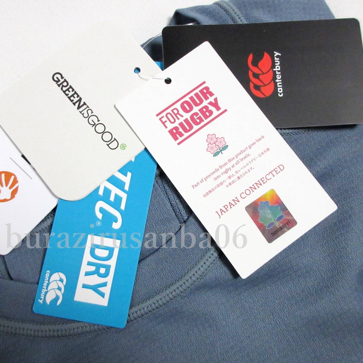メンズ XL 未使用 定価11,550円 カンタベリー ラグビー日本代表モデル ジャパン ロングスリーブ プラクティス 長袖 Tシャツ R44002JH-20_画像9