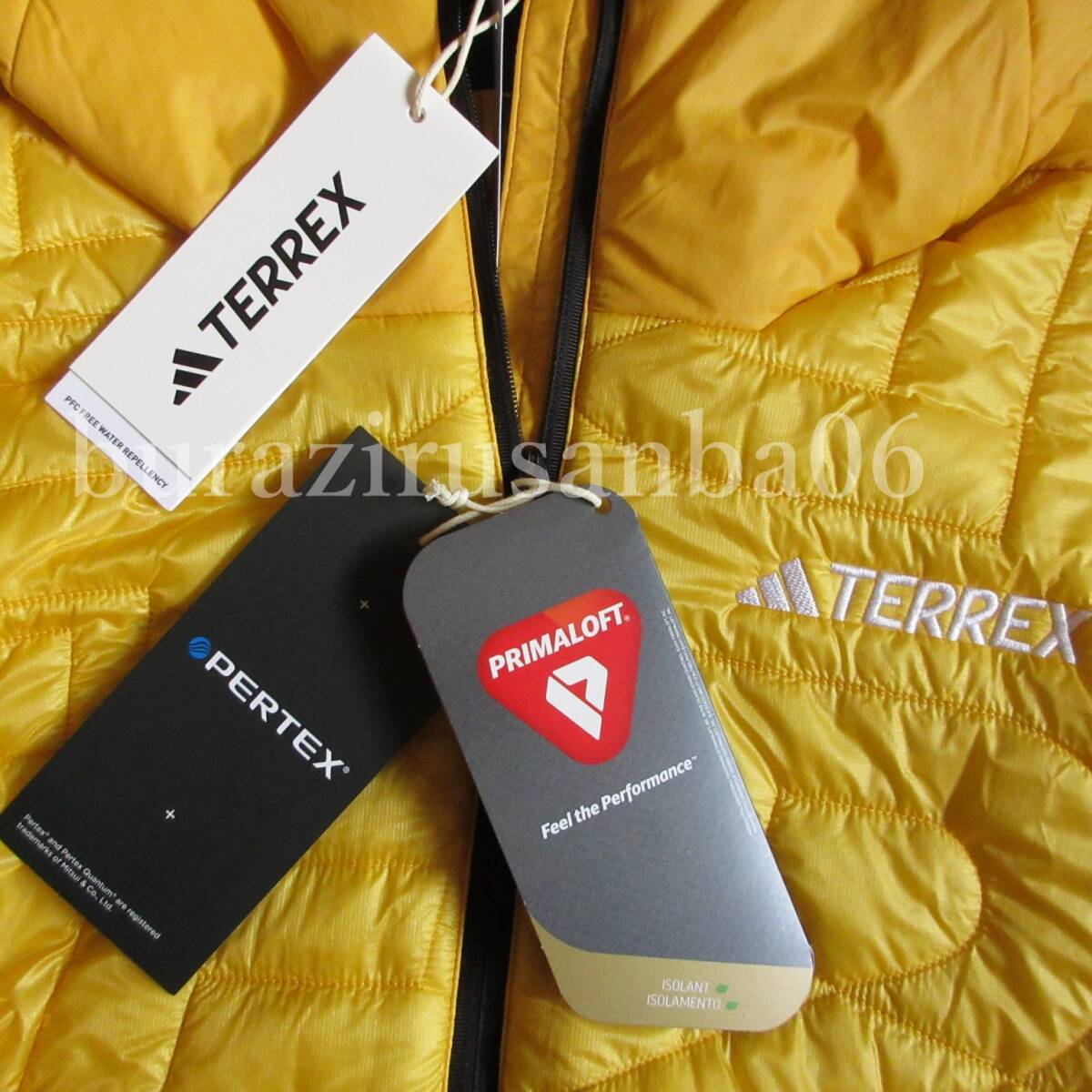 メンズ L 未使用 定価30,800円 アディダス adidas TERREX 軽量 撥水 高機能中綿 XPERIOR バリライト PRIMALOFT フーディ ジャケット IB1094_画像5