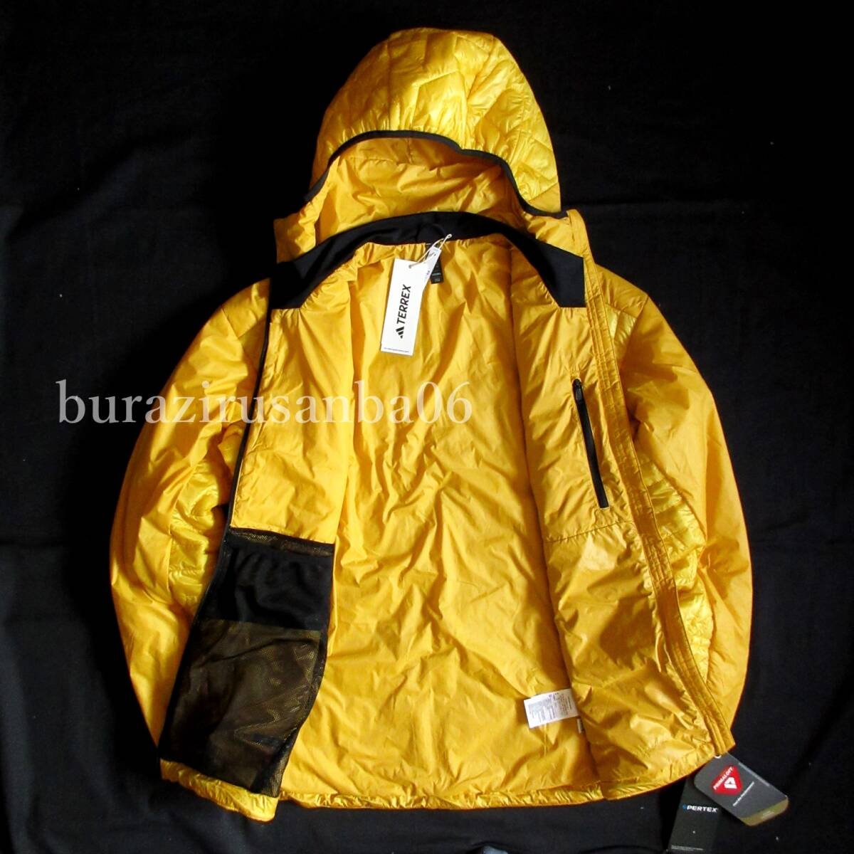メンズ XL 未使用 定価30,800円 アディダスadidas TERREX 軽量 撥水 高機能中綿 XPERIOR バリライト PRIMALOFT フーディ ジャケット IB1094_画像7