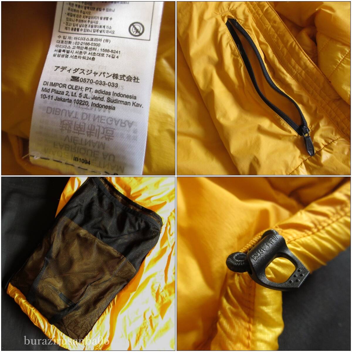 メンズ XL 未使用 定価30,800円 アディダスadidas TERREX 軽量 撥水 高機能中綿 XPERIOR バリライト PRIMALOFT フーディ ジャケット IB1094_画像8