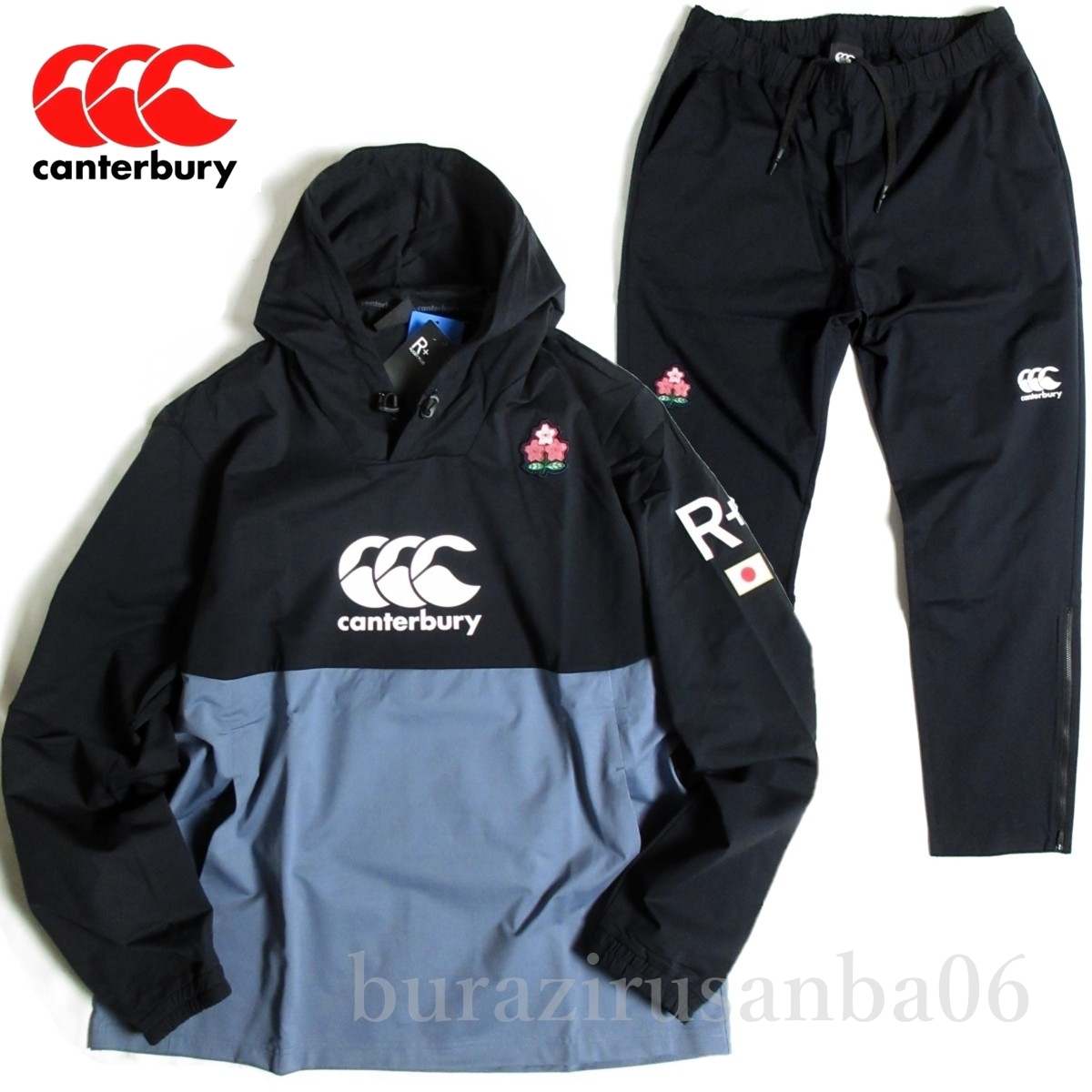 メンズ 5L 未使用 定価29,700円 カンタベリー ラグビー日本代表モデル JAPAN R＋ デュアル フーディ パンツ 上下セット R74063JH R14076JP_画像1