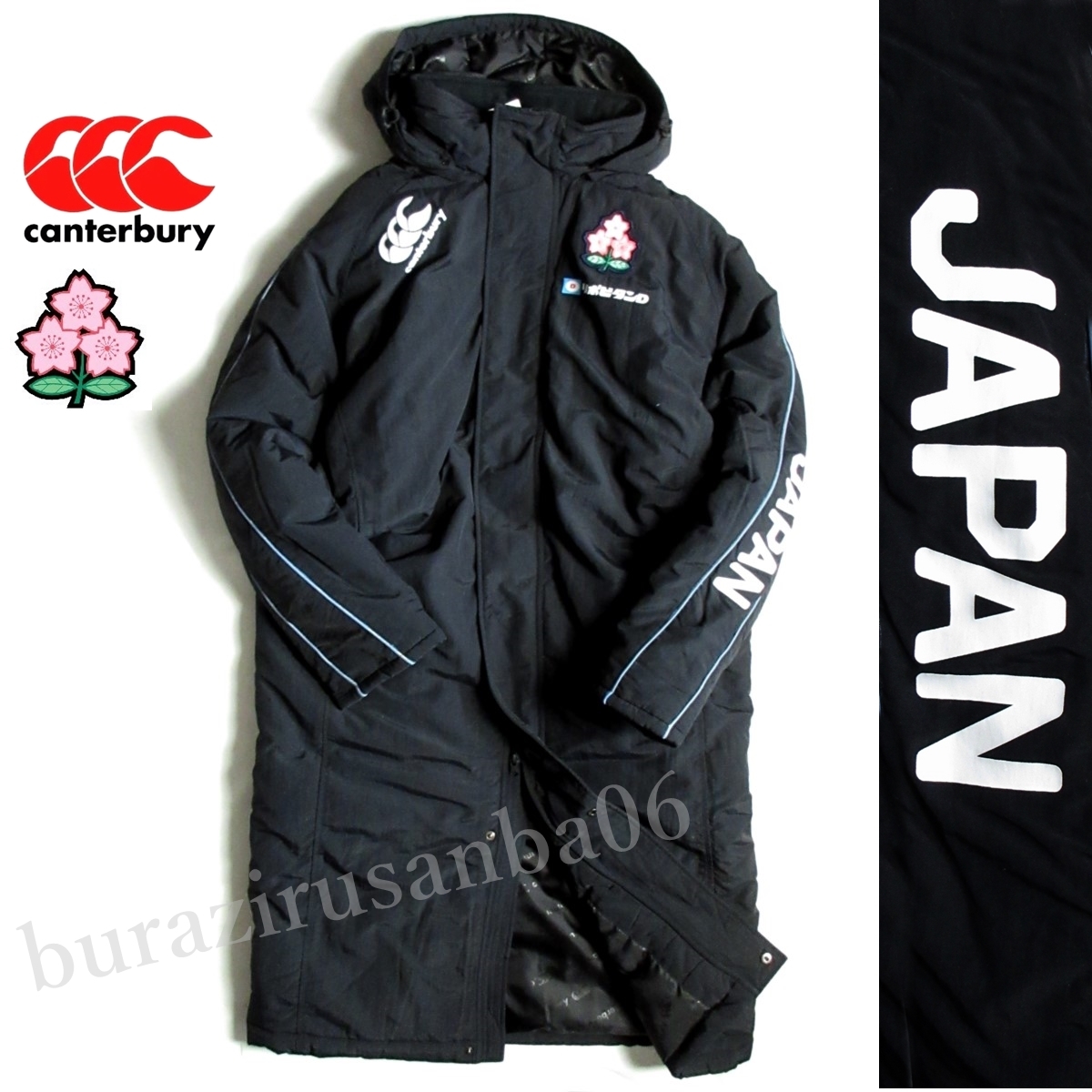 M 未使用 定価31,900円 canterbury カンタベリー ラグビー日本代表 公式 JAPAN インシュレーションウォーマー ロングコート R74509JP_画像1