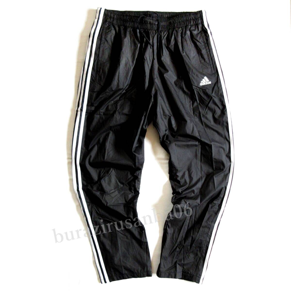 メンズ O（XL）未使用 定価1.3万 adidas アディダス 起毛裏地付 ウインドブレーカー 上下セット ジャケット パンツ はっ水 セットアップ 黒_画像7