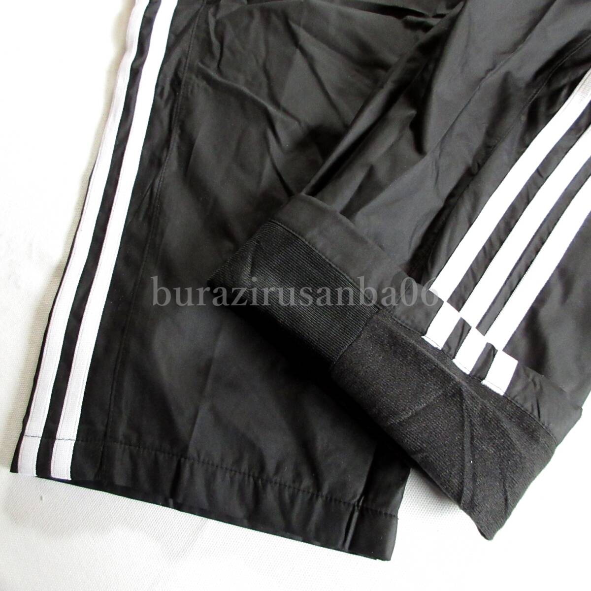 メンズ O（XL）未使用 定価1.3万 adidas アディダス 起毛裏地付 ウインドブレーカー 上下セット ジャケット パンツ はっ水 セットアップ 黒_画像10