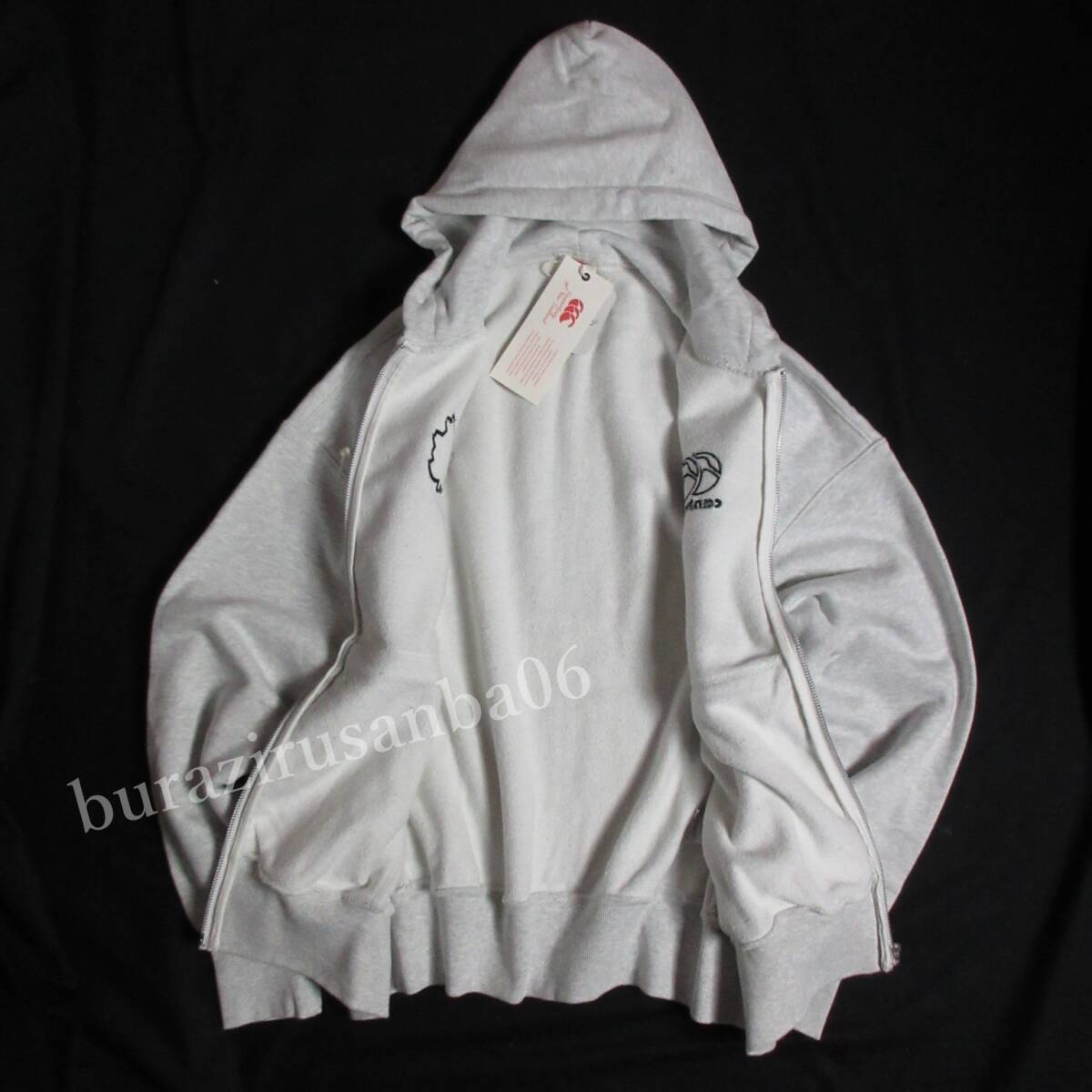 メンズ L ◆未使用 定価16,500円 canterbury カンタベリー ラグビー日本代表モデル JAPAN ヘビー スウェット ジップ フーディ R44610JP_画像7