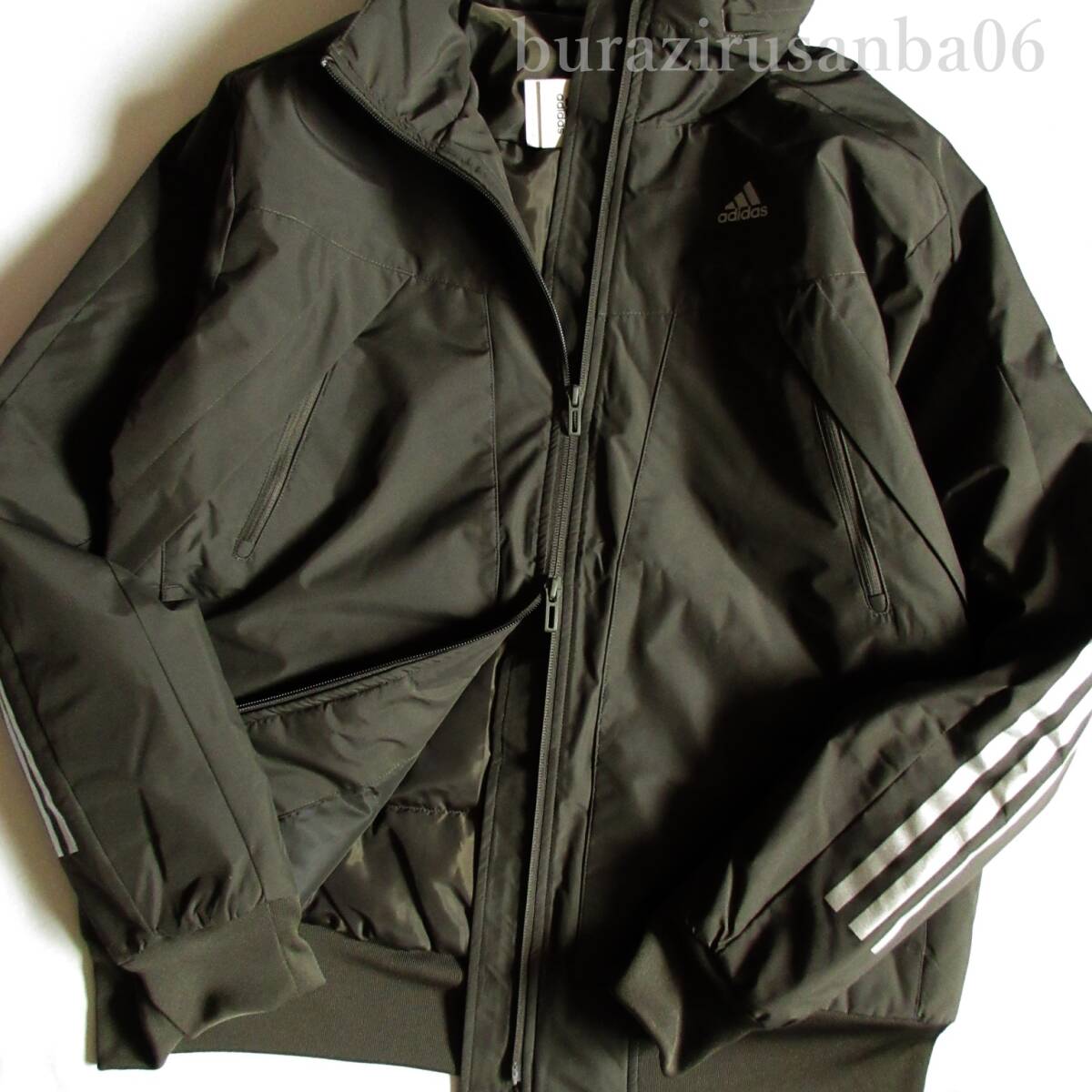 メンズ M ◆未使用 定価25,300円 adidas アディダス 上下 中綿入り ジャケット 中綿パンツ 軽量 防寒 悪天候対応 はっ水加工 セットアップ_画像4