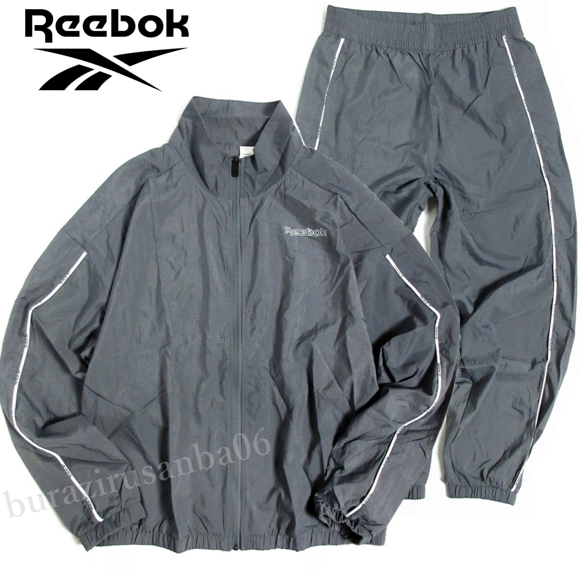 メンズ O（XL) 未使用 定価10,989円 Reebok リーボック ナイロンジャケット ナイロンパンツ 上下 トラックスーツ 撥水 セットアップ HF1727_画像1