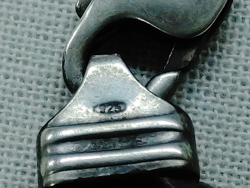 六面喜平ネックレス 銀製 重量約79.3ｇ『IＴAＲY』『925』の刻印ある首飾り 　検　金製品銀根付江戸玩具刀剣短刀日本刀忍者提げ物鍔_画像5