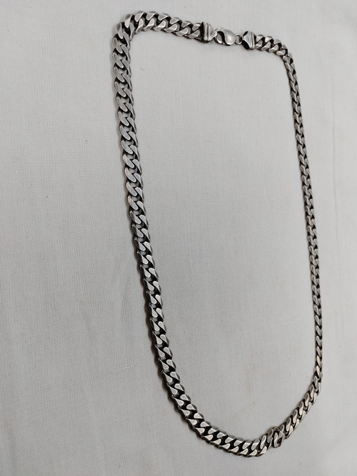 六面喜平ネックレス 銀製 重量約79.3ｇ『IＴAＲY』『925』の刻印ある首飾り 　検　金製品銀根付江戸玩具刀剣短刀日本刀忍者提げ物鍔_画像2