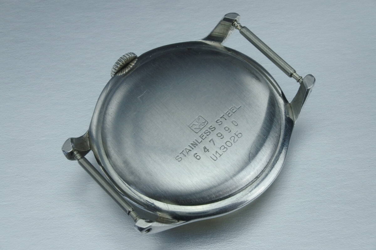 赤機械当時高級機☆1956年製　　SEIKO （SEIKOSHA）SUPER１５石　変わり文字盤　赤機械　手巻紳士腕時計　不動品　OH必要_画像7