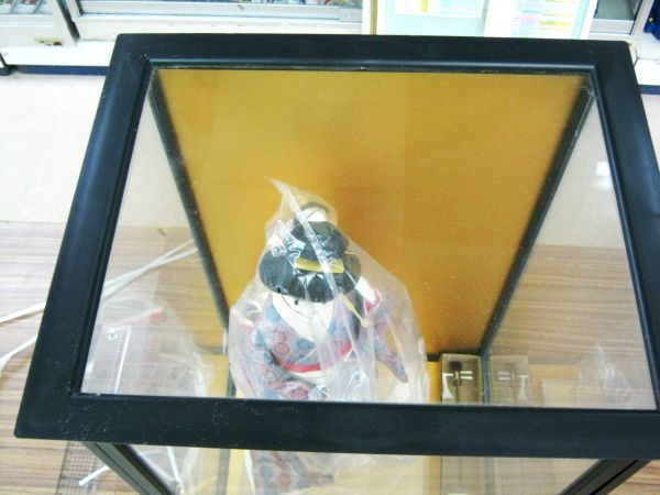 廃盤品　昔の品　希少品　日本人形　尾山人形　三味線　着物　ガラスケース　52cm 昭和　未使用　＃9052_画像5