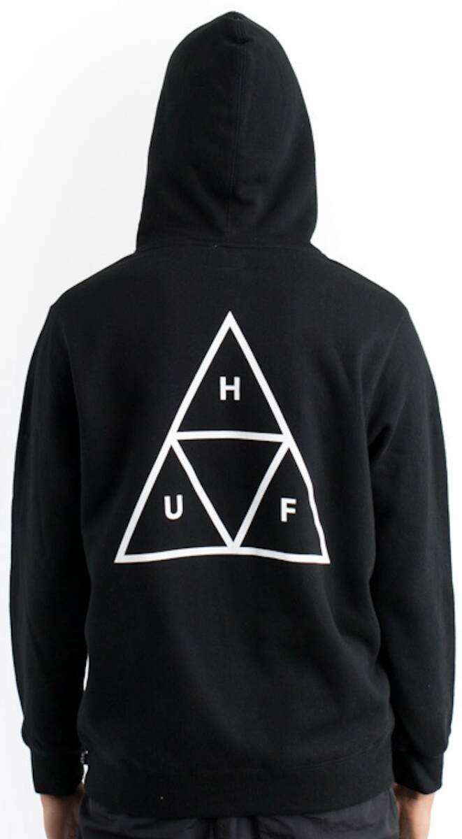 HUF Triple Triangle Pullover Hoodie Black XXL パーカー_画像1