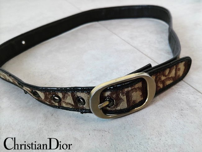 Christian Dior Christian Dior Toro ta- общий рисунок ремень / Vintage / женский / Old Dior Christian * Dior 