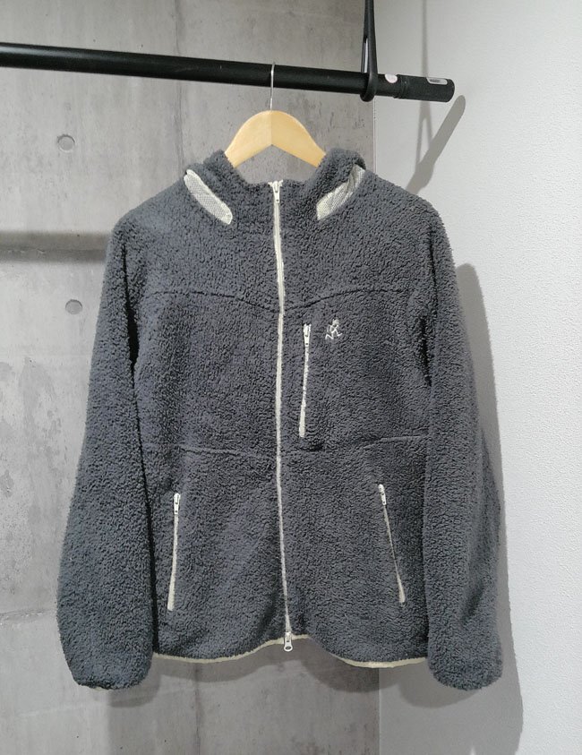 GRAMICCI Gramicci подкладка сетка флис Zip Parker M/ с капюшоном . боа жакет / серый / мужской / уличный /GMJK-001