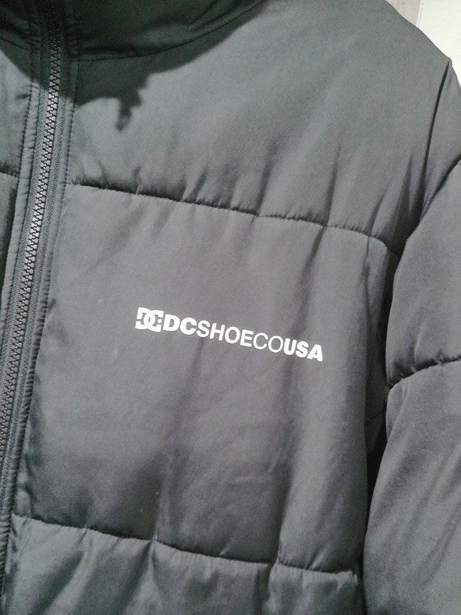 DC SHOES USA ディーシーシューズ ロゴプリント リバーシブル 中綿ジャケット L/ブルゾン/黒 ブラック/メンズ/DJK236801/スノーボード_画像7