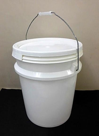 ★ 51457 バケツ 20L ポリプロピレン製 5個セット 直径31x高さ36cm 蓋 / ハンドル付き 塗装 バケツ 掃除 バケツ 保存容器 美品 ★*_画像3