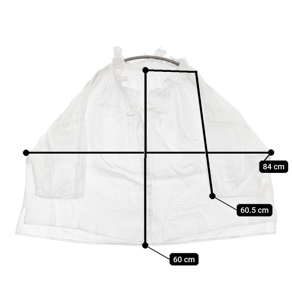 nest Robe リネンシアーフリルブラウス 01243-1143 ブラウス シャツ 24AW ホワイト ネストローブ 5-1022M 273087_画像7