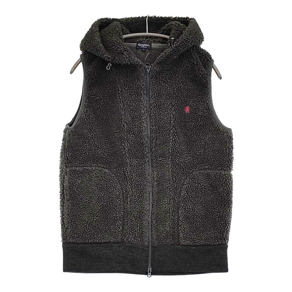 GYMPHLEX フード付きボアベスト サイズL 定価17380円 J-0855 PL ベスト グレー ジムフレックス 5-1103T 266951_画像1