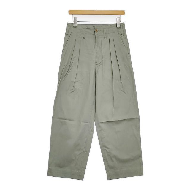 AURALEE WASHED FINX HERRINGBONE SLACKS 定価37400円 A22SP03FH ヘリンボーン パンツ ライトグリーン オーラリー 5-1019G F99921_画像1