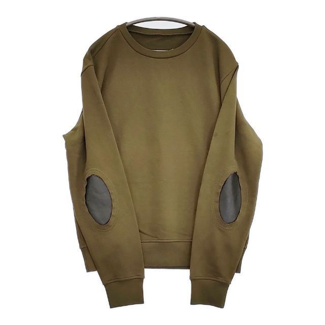 MAISON MARGIELA 14 エルボーパッチクルーネック トレーナー スウェット カーキ メゾンマルジェラ 5-1019M F99871_画像1