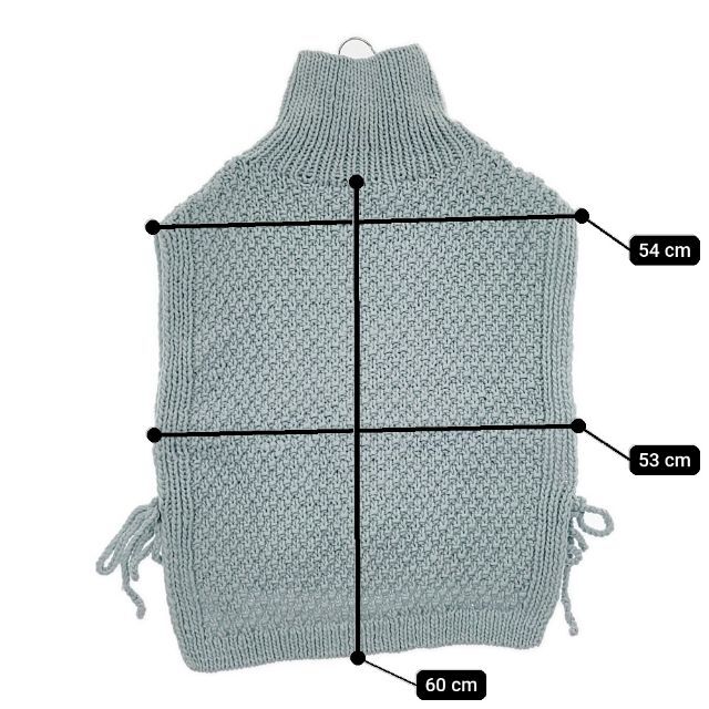 nest Robe 未使用 01234-1002 ペルーニットポップコーンケーブルベスト 定価26400円 ベスト ライトブルー ネストローブ 5-1101T 259657_画像7