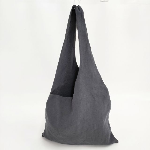 evam eva リネン ワンハンドル トートバッグ チャコールグレー エヴァムエヴァ 5-1112G 266000_画像3