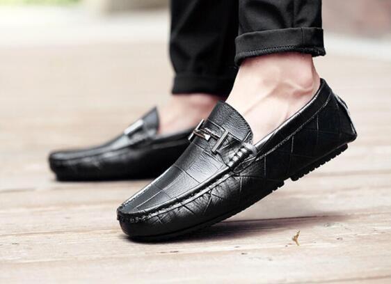 весна новый товар натуральная кожа Loafer обувь для вождения мокасины прогулочные туфли мужской мягкость в клетку много цвет 24.5 cm ~27cm