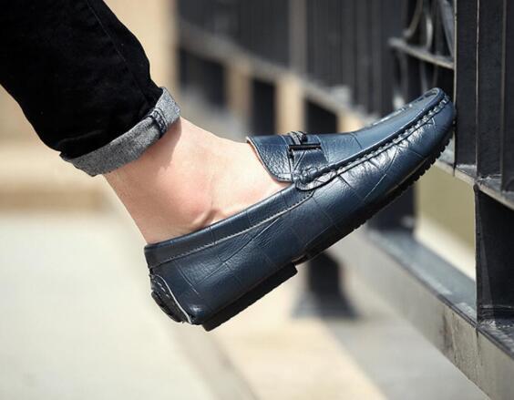 весна новый товар натуральная кожа Loafer обувь для вождения мокасины прогулочные туфли мужской мягкость в клетку много цвет 24.5 cm ~27cm