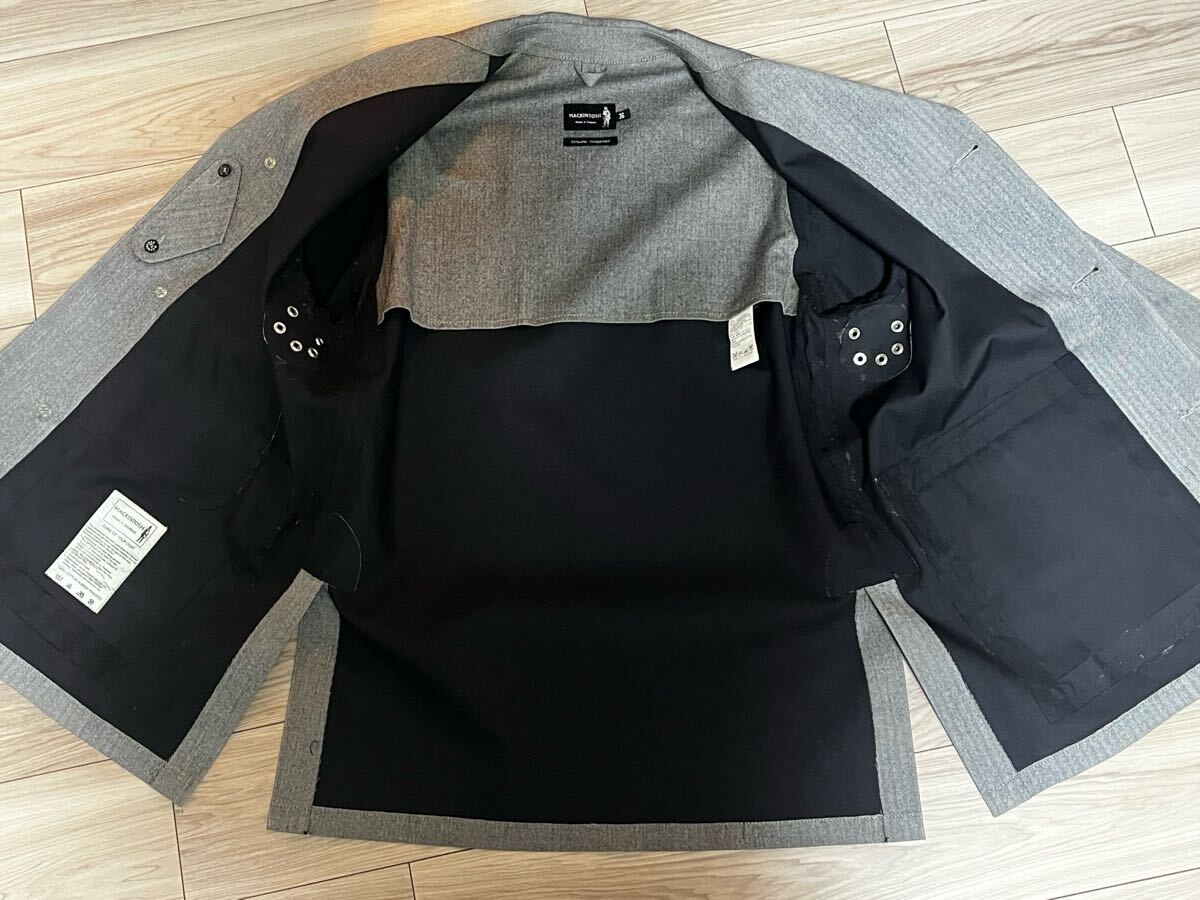 【希少・美品】 MACKINTOSH DUNKELD HANDMADE COAT Made in Scotland ゴム引き ヘリンボーン 英国製 アーカイブモデル 36 NO.2 Y40-02_画像7
