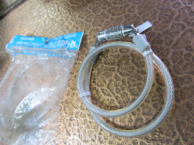 (^－^)　〒230円　ワイヤー錠　ワイヤーロック　長期在庫品　（1109）【千葉市引取OK・パパチャリ】yona_画像3