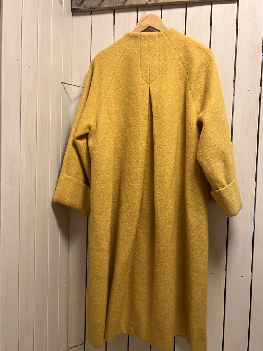 ★Omekashi(オメカシ)★ロングコート 黄色 ラグラン袖 F_画像8