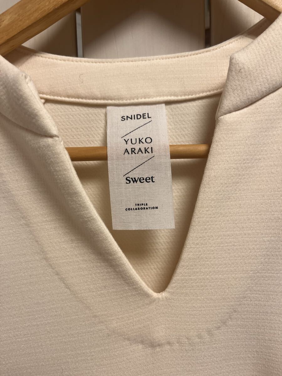 SNIDEL（スナイデル）★長袖ロング丈ワンピース　薄いクリーム色（白系）ビックサイズ？　１サイズ_画像3