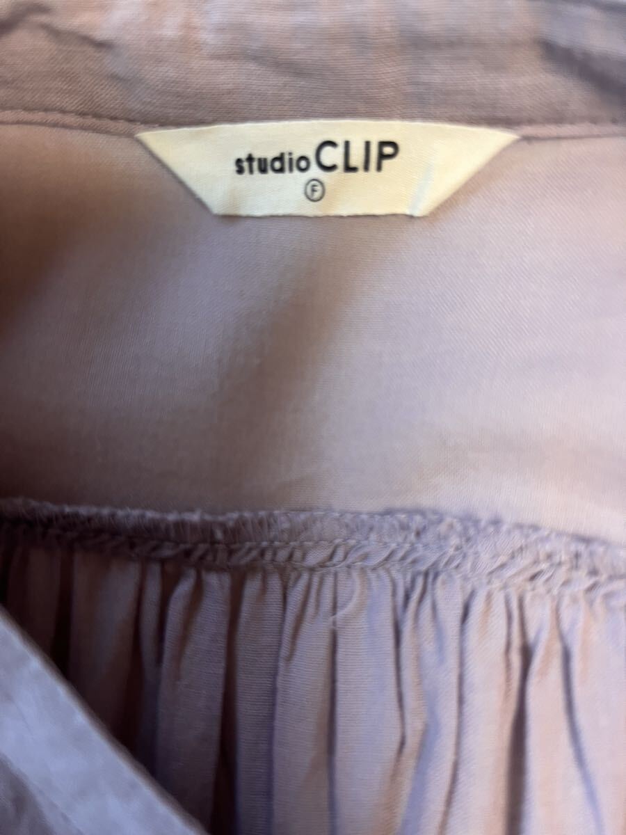 ★1回着★studio Clip（スタジオクリップ）★ワンピース　薄紫　綿１００％　F　（ゆったりとしたサイズ）_画像8