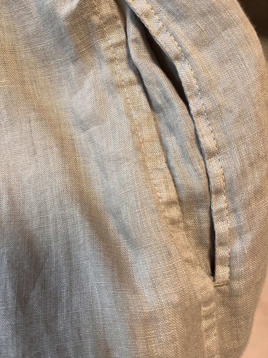 ★a'koloni(アラクリィティーコロニー)★ワンピース+前後着ブラウスセット 薄いグレー系 麻100%+綿麻 FREEサイズ_画像6