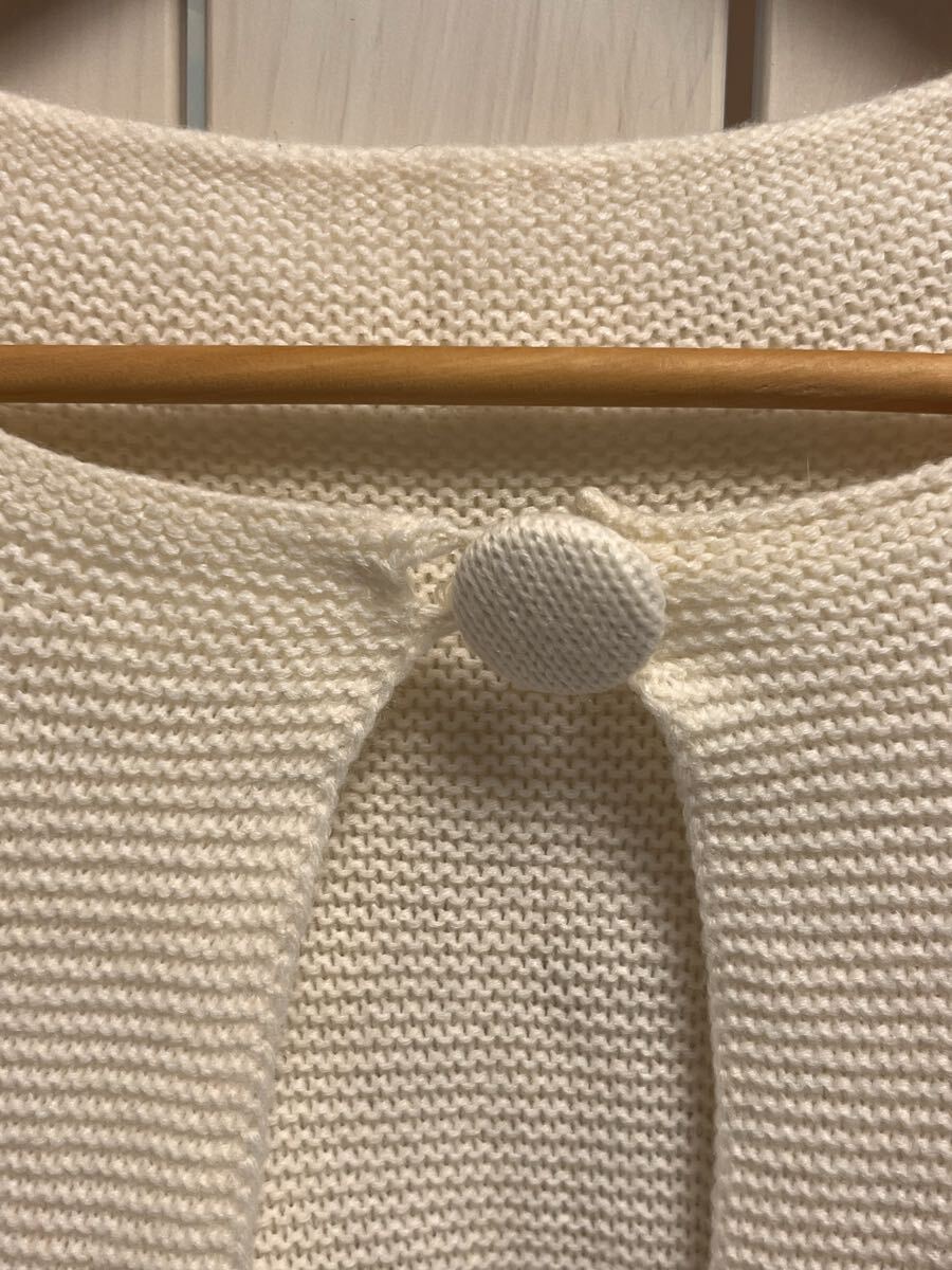 ★PEYTON　PLACE（ペイトンプレス）日本製★ボレロカーディガン　白　毛混_画像2