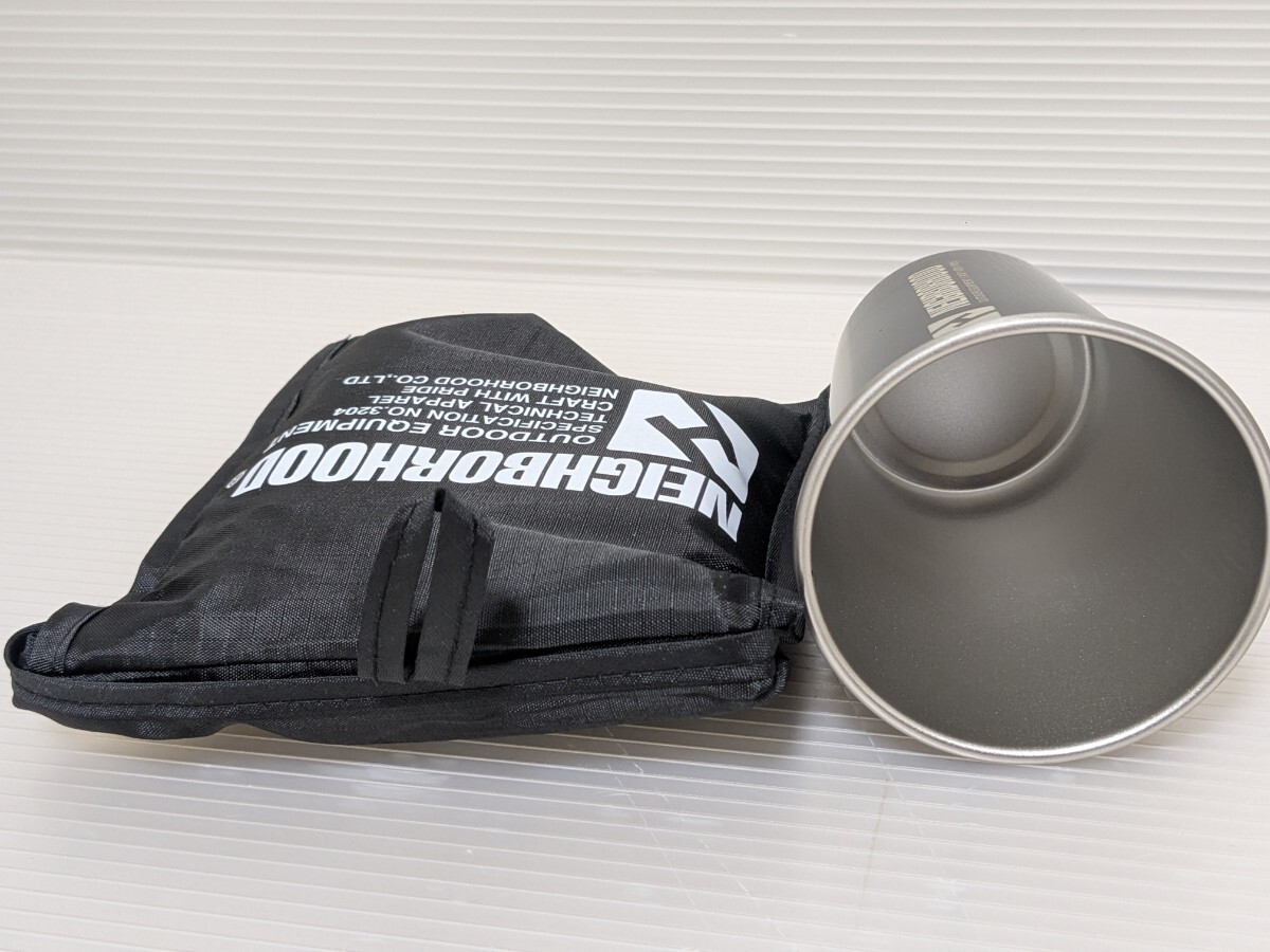 ■未使用■NEIGHBORHOOD エコバッグ BAG BLACK ステンレス製 カップ ネイバーフッド トートバッグ ブラック NBHD ステンレスボトル_画像2
