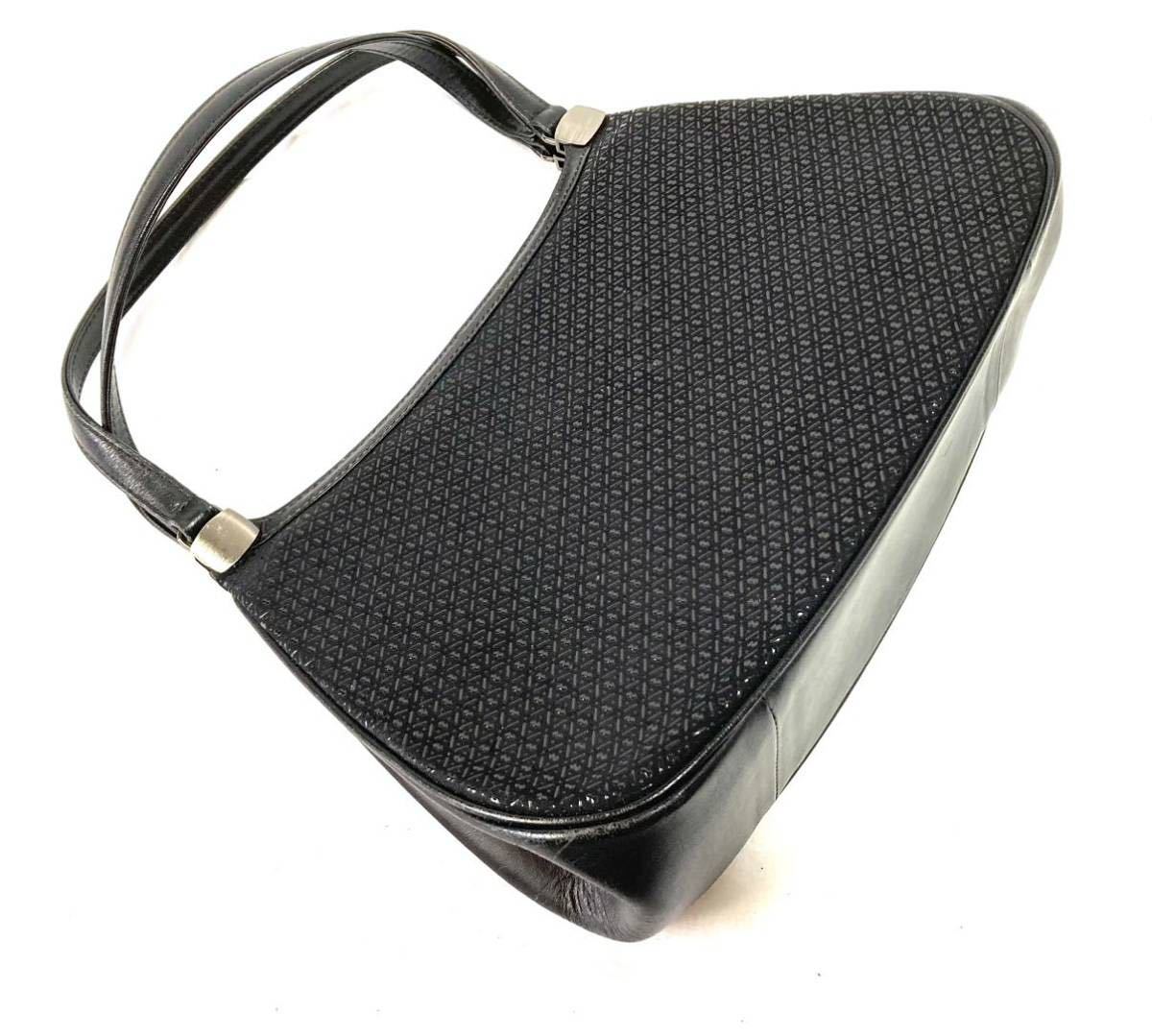 日本伝統工芸 印傳屋 印伝 漆付け 鹿革 がま口式　2way ショルダーバッグ 瓢箪柄 黒_画像4