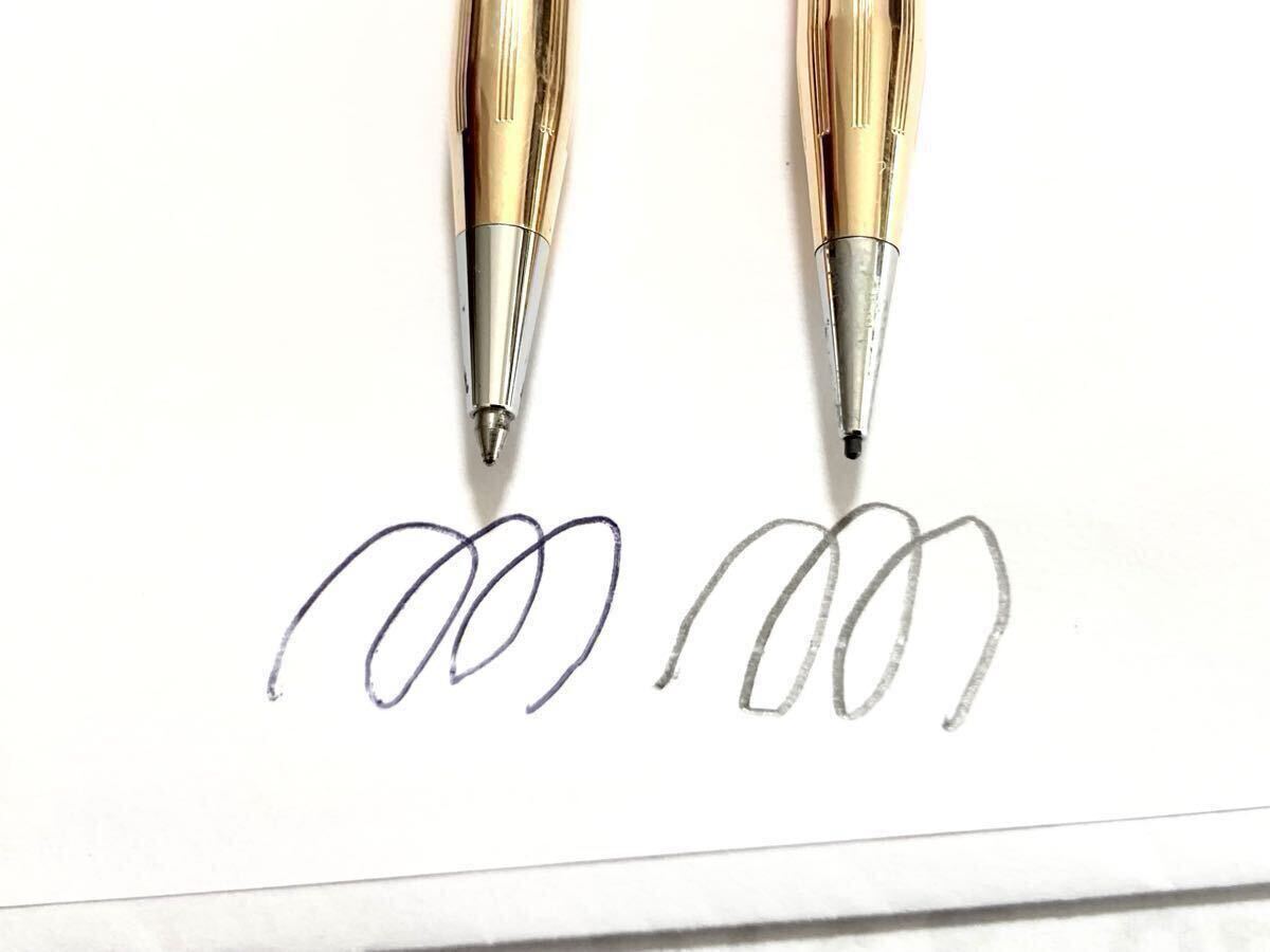【超美品】CROSS クロス クラシックセンチュリー 14金張 レディース ボールペン ペンシルセット 黒純正リフィル 革ケース付_画像9