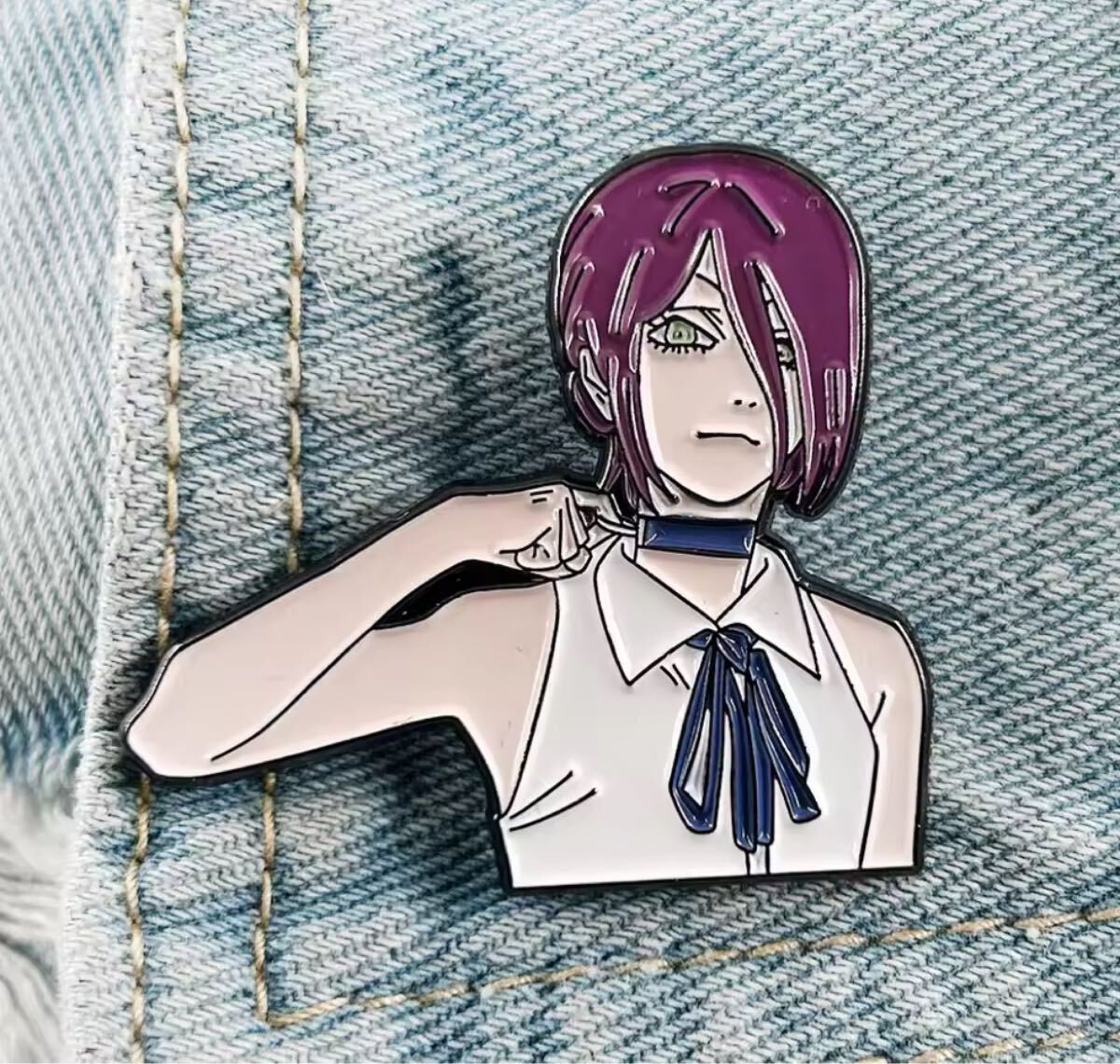 チェンソーマン レゼ　ピンバッジ　ボム　デンジ_画像1