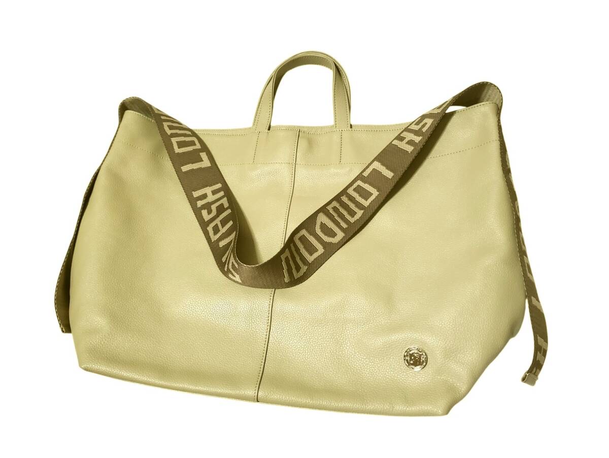 美品 SWASH LONDON × イアパピヨネ 2WAY レザー ショルダーバッグ 大容量 A4サイズ _画像4