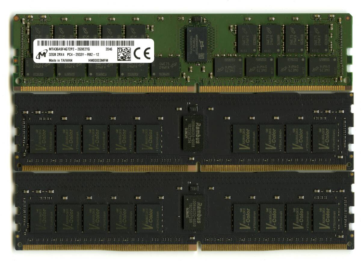 【ジャンク・訳有品】RDIMM　DDR4-2933　32GB　3枚セット　　ECC Registered　　_画像1