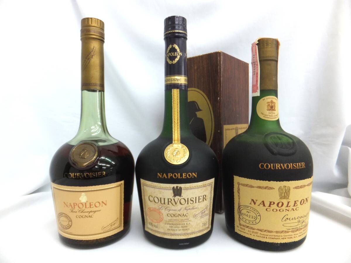 COURVOISIER クルボアジェ ナポレオン 3本セット ブランデー 700ml / 750ml_画像1