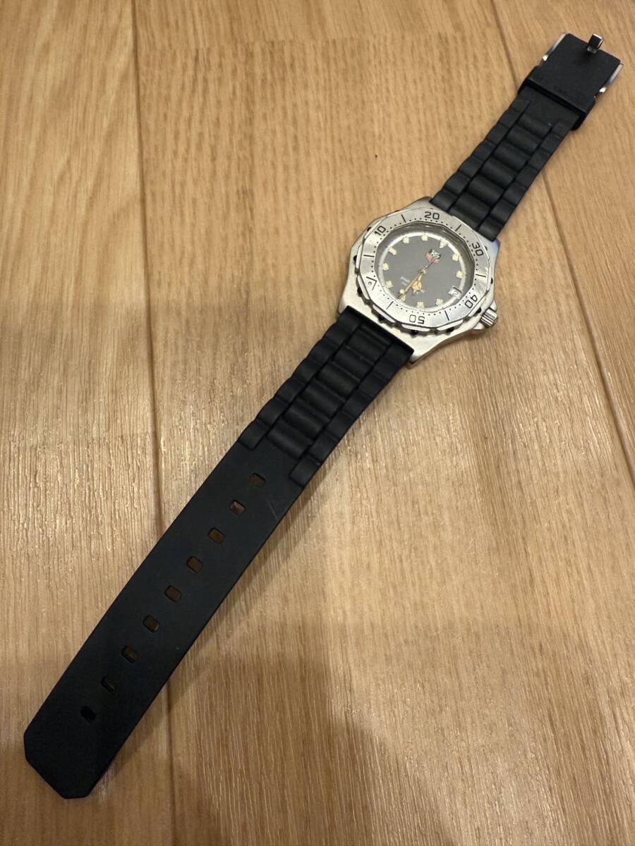 TAGHEUERタグホイヤーPROFESSIONAL200METERSシルバー&ブラックラバーベルト_画像2