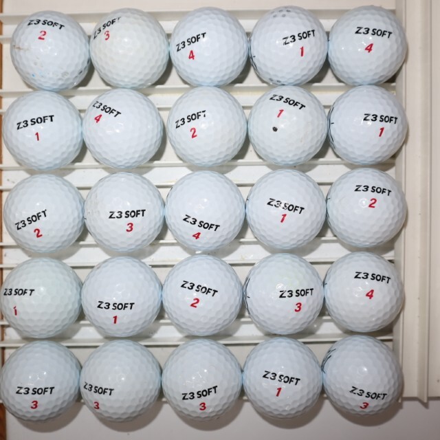 25個 Z3 SOFT Bランク 中古 ロストボール ゼットスリーソフト ゴルフボール 送料無料 snt_画像2