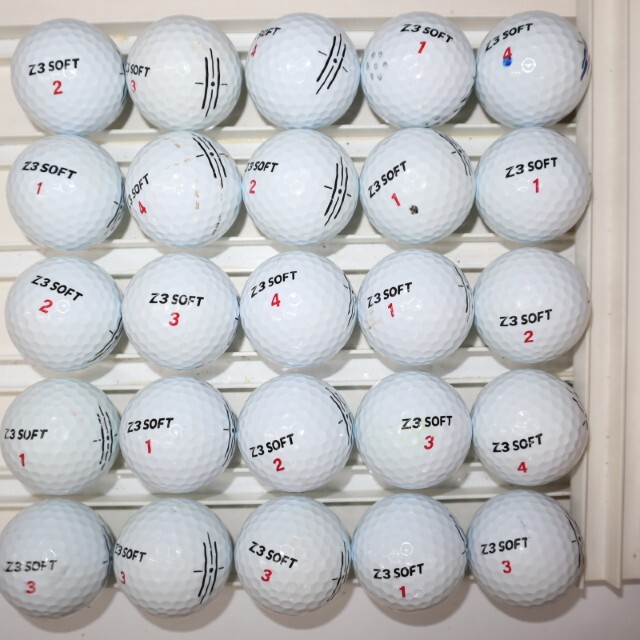 25個 Z3 SOFT Bランク 中古 ロストボール ゼットスリーソフト ゴルフボール 送料無料 snt_画像4
