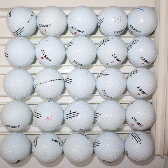 25個 Z3 SOFT Bランク 中古 ロストボール ゼットスリーソフト ゴルフボール 送料無料 snt_画像6