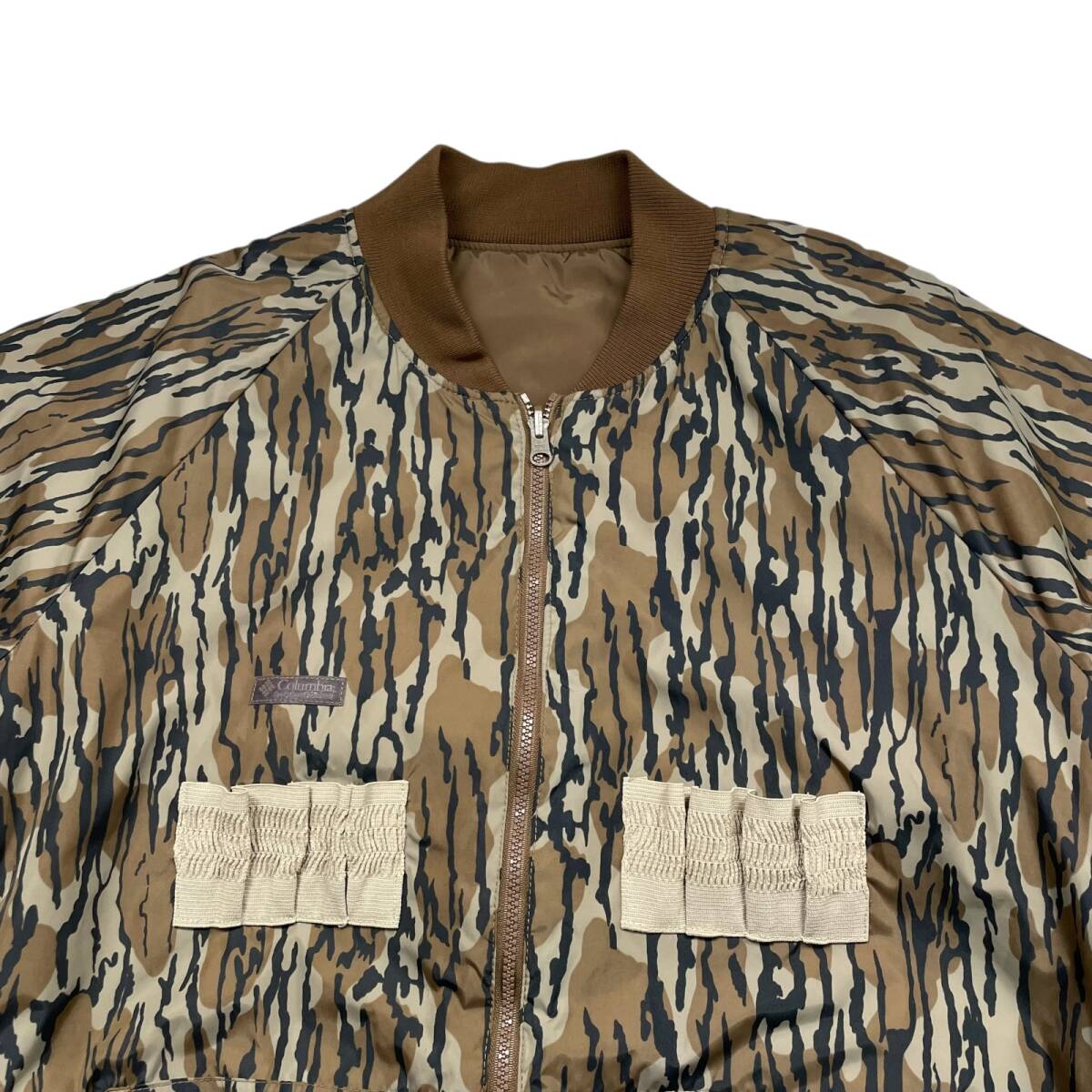 90s コロンビア モッシーオーク オリジナル カモ 迷彩 リバーシブル ハンティング ボンバー ジャケット サイズ XL_画像3