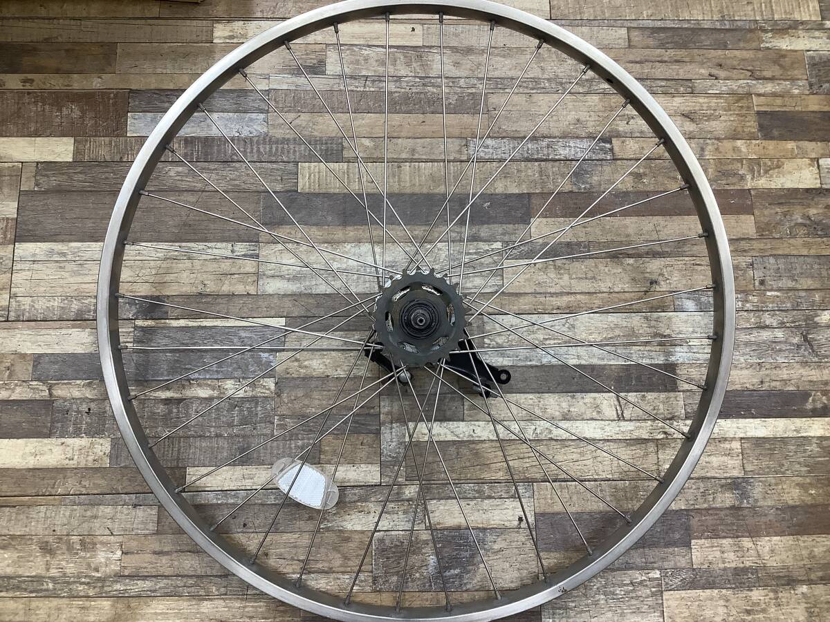 W115 Panasonic ViVi DX パナソニック ビビ・DX(BE-END635K)26インチ 電動アシスト自転車 前後ホイールセット 中古品_画像4