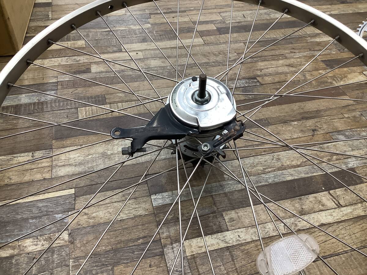 W115 Panasonic ViVi DX パナソニック ビビ・DX(BE-END635K)26インチ 電動アシスト自転車 前後ホイールセット 中古品_画像3